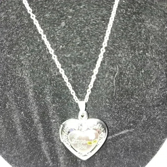 925 sterling silver locket and chain - Picture 1 of 4